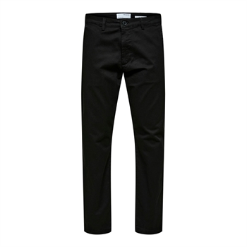 Komfortable stræk bukser fra Selected i sort