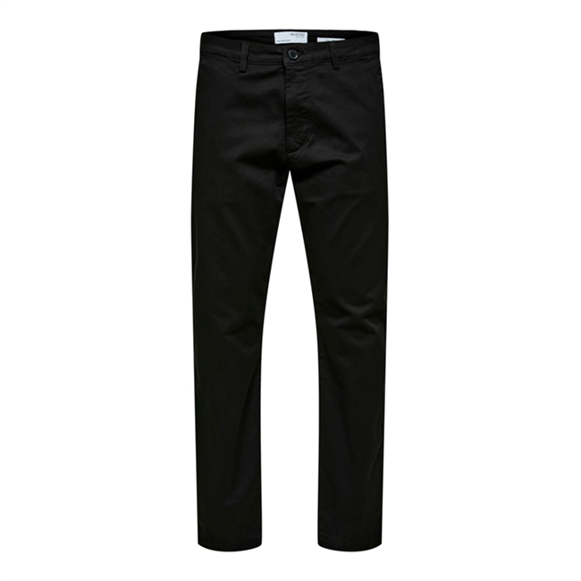 Komfortable stræk bukser fra Selected i sort