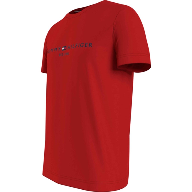 Smart Rød Logo T-Shirt med Broderi fra Tommy HIlfiger.