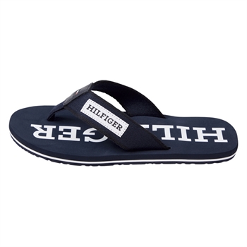 Klassisk Sandal med Tommy Hilfiger Logo i Dyb Blå