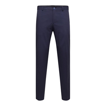 Klassiske Suit Pants i Mørke Blå med Stræk fra Selected