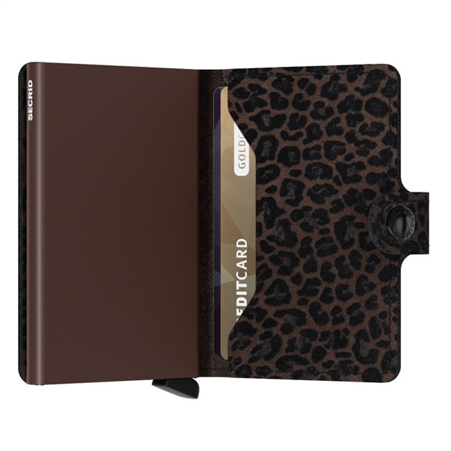 Secrid Mini Wallet Leopard Brun