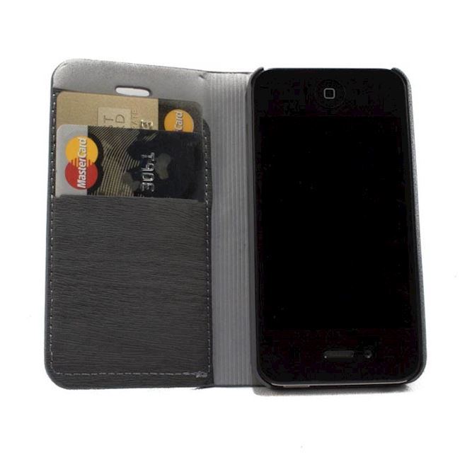 Sort Hardcase wallet til Iphone 4/4s og Samsung Galaxy S5