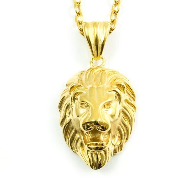 Løvehoved Halskæde Guld