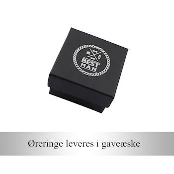 8mm Sort Stud Ørering
