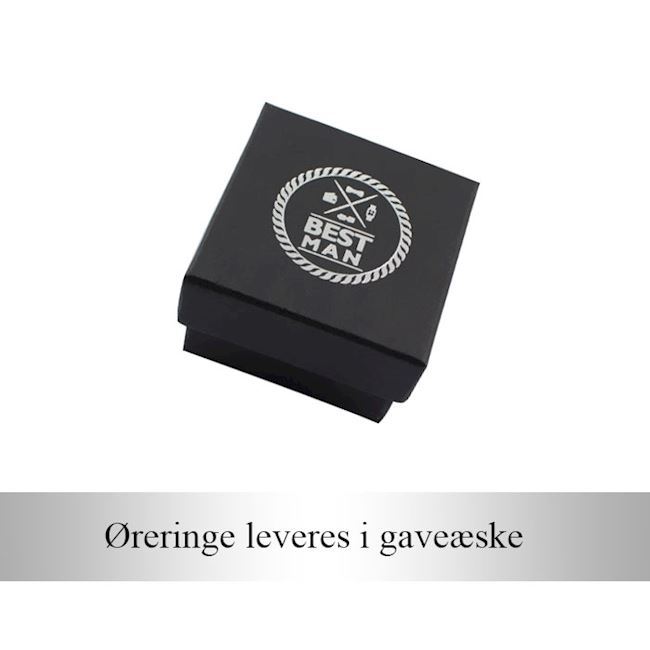 Ørering Kors Sølv & Sort