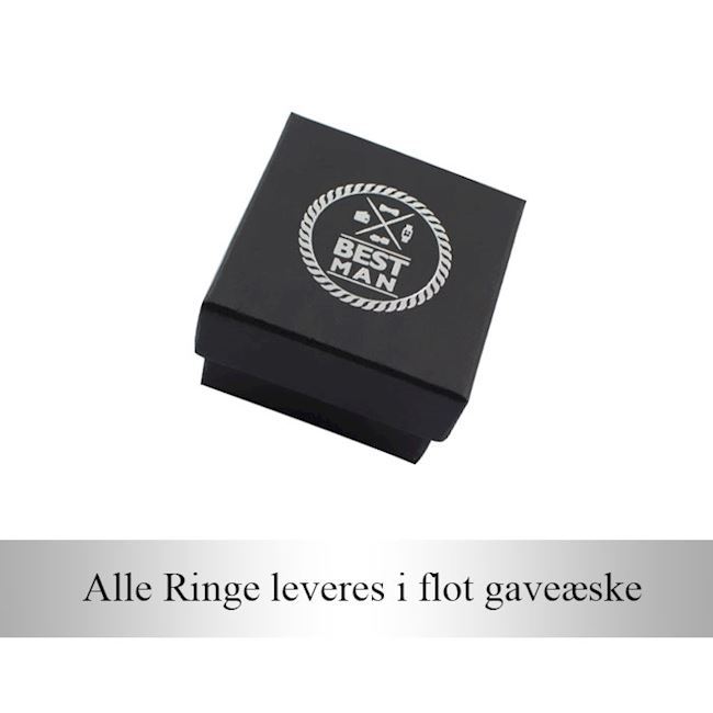 Ring Til Mænd Silver Black