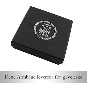 Herre Armbånd Sort Flettet Læder