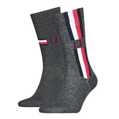 Tommy Hilfiger Iconic Stripe 2pak Sokker Grå