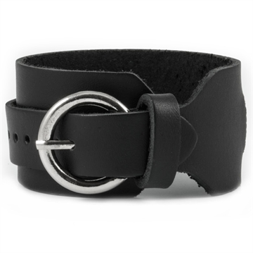 Herre Armbånd Læder Bred Sort