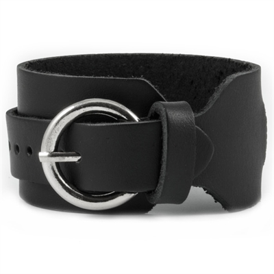 Herre Armbånd Læder Bred Sort