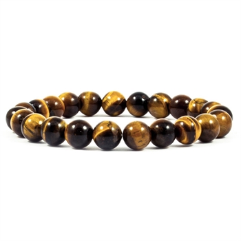 Tiger Eye Armbånd Brunt 8mm