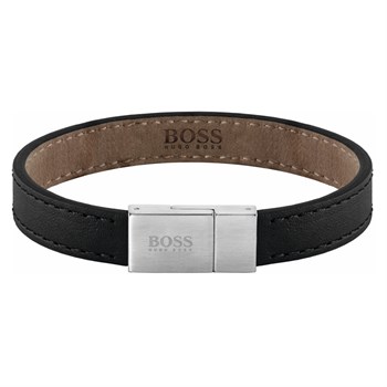 Hugo Boss Armbånd Essentials Sort læder