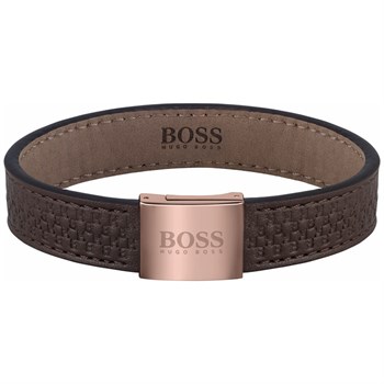 Hugo Boss Armbånd Monogram Brunt læder