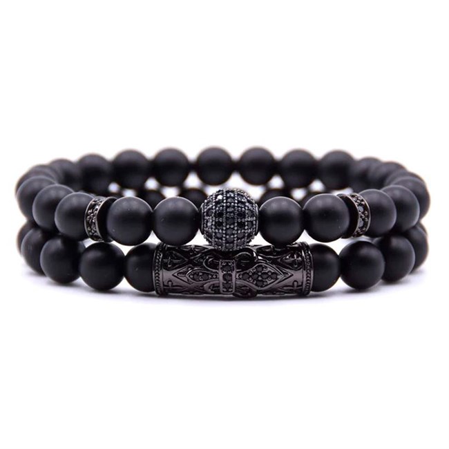 Armbånd Sæt Duo Black Stone