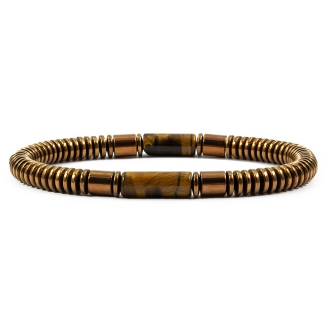 Armbånd Kobber Hermatite & Tiger Eye