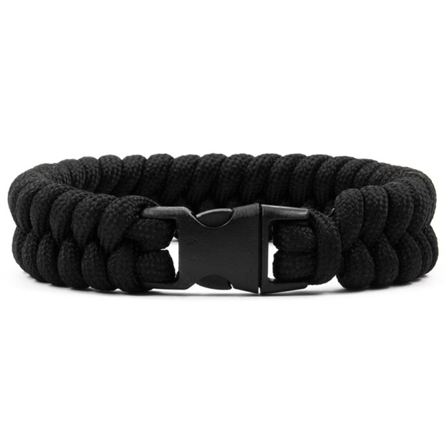 Armbånd Paracord 16mm Semi Wide Sort