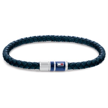 Armbånd Tommy Hilfiger Blå Flettet Læder