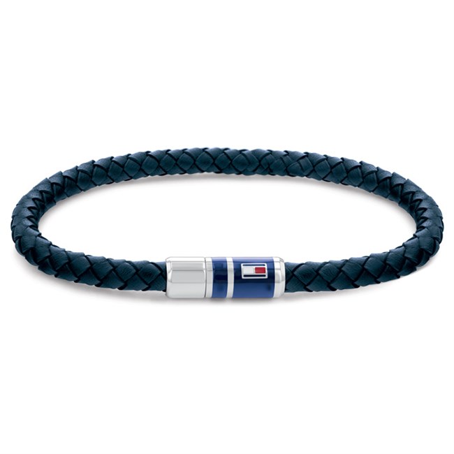 Armbånd Tommy Hilfiger Blå Flettet Læder