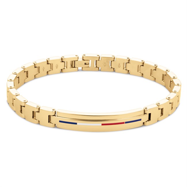 Tommy Hilfiger Armbånd Guldtonet Lænke Med Logo