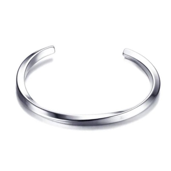 Herre Armbånd Silver Steel Twist