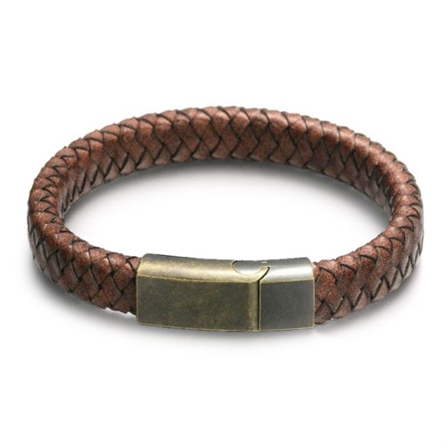 Herre Armbånd Cognac Vintage