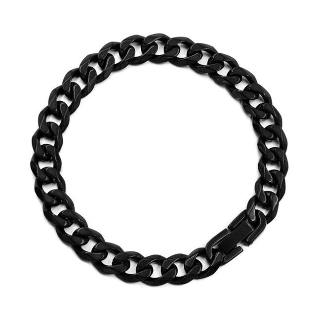 Black Steel Herre Armbånd 9mm