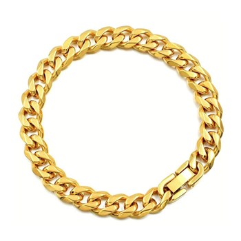 Gold Steel Herre Armbånd 9mm