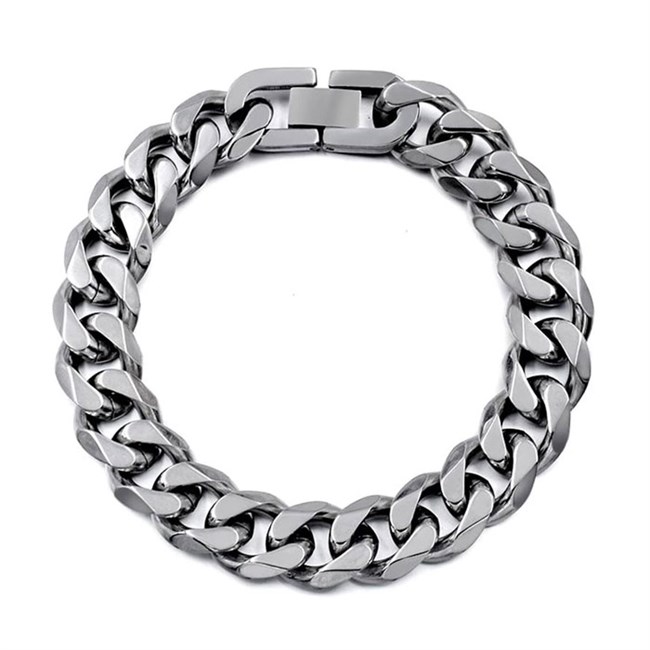 Silver Steel Herre Armbånd 13mm