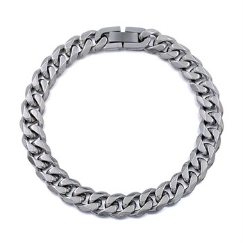 Silver Steel Herre Armbånd 9mm