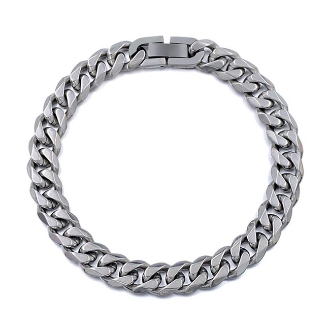 Silver Steel Herre Armbånd 9mm