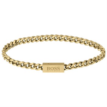 Hugo Boss Armbånd Med Stållænke Guldtonet