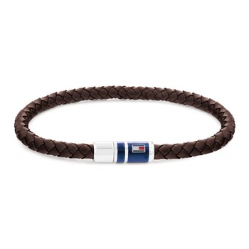 Armbånd Tommy Hilfiger Brunt Flettet Læder