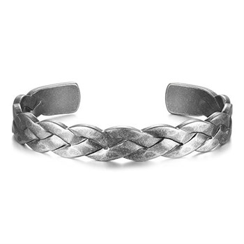 Steel Braided Herre Armbånd Rustik Patina