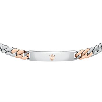 Maserati Armbånd Steel & Rose Gold Logo