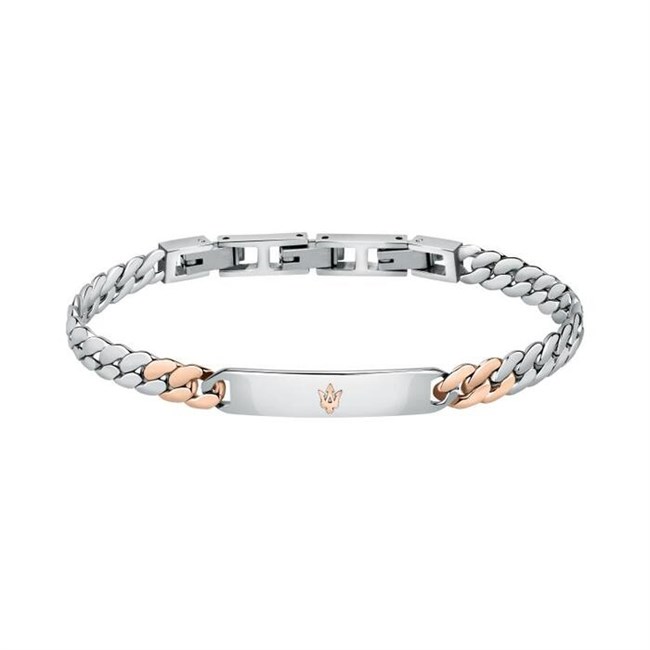 Maserati Armbånd Steel & Rose Gold Logo