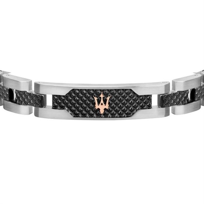 Maserati Armbånd Steel/Grey Rosegold Logo Design