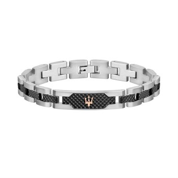 Maserati Armbånd Steel/Grey Rosegold Logo Design