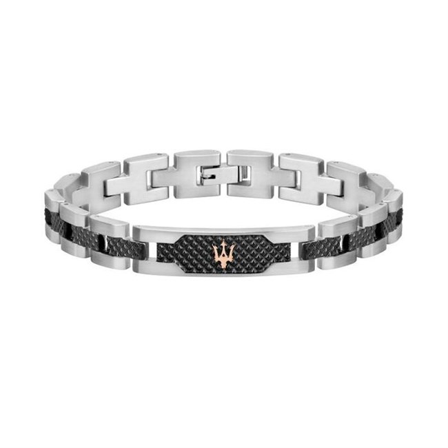 Maserati Armbånd Steel/Grey Rosegold Logo Design