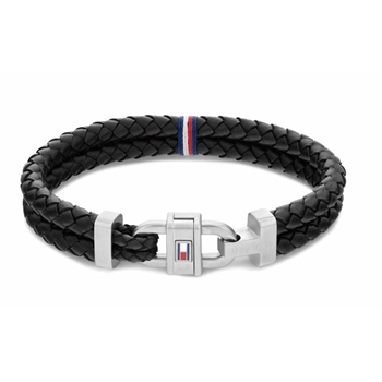 Tommy Hilfiger Armbånd Duo Sort Flettet 