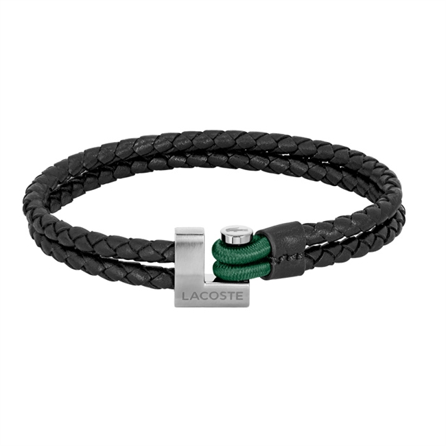 Lacoste Loch Dobbelt Læder Armbånd