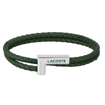 Lacoste Swarm Grønt Dobbelt Læder Armbånd