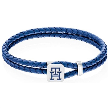 Flot dobbelt flettet læder armbånd fra Tommy Hilfiger.