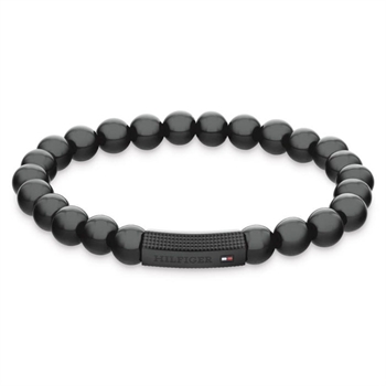 Flot sort perle armbånd fra Tommy Hilfiger.