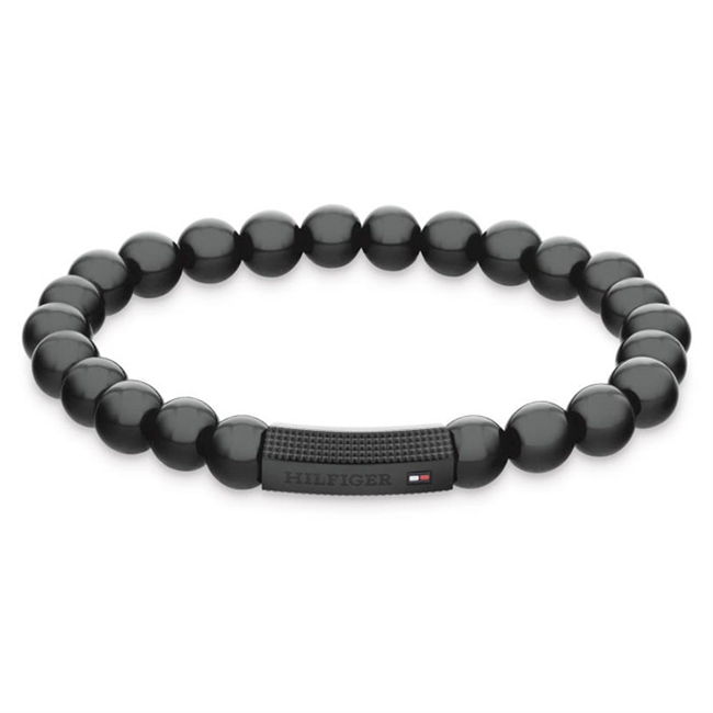 Flot sort perle armbånd fra Tommy Hilfiger.