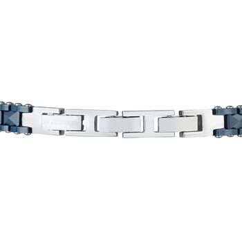 Flot Maserati armbånd i blå med sølvtone detaljer.