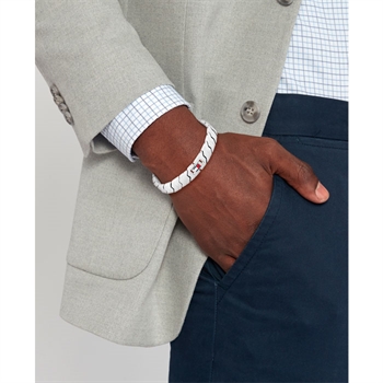 Moderne sølvtonet armbånd med logo fra Tommy Hilfiger