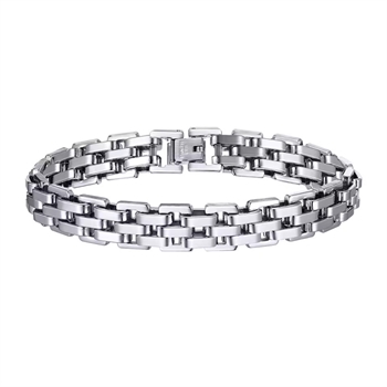 Armbånd Lænke Sølvtonet 11 mm