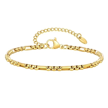 Armbånd 3mm Guldtonet Design