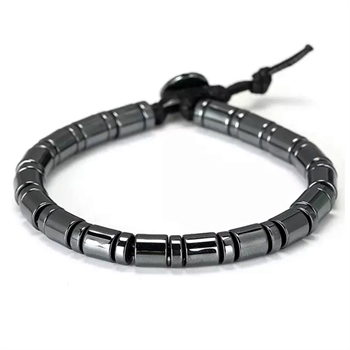 Perle armbånd Hermatit sten Darkgrey